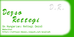 dezso rettegi business card